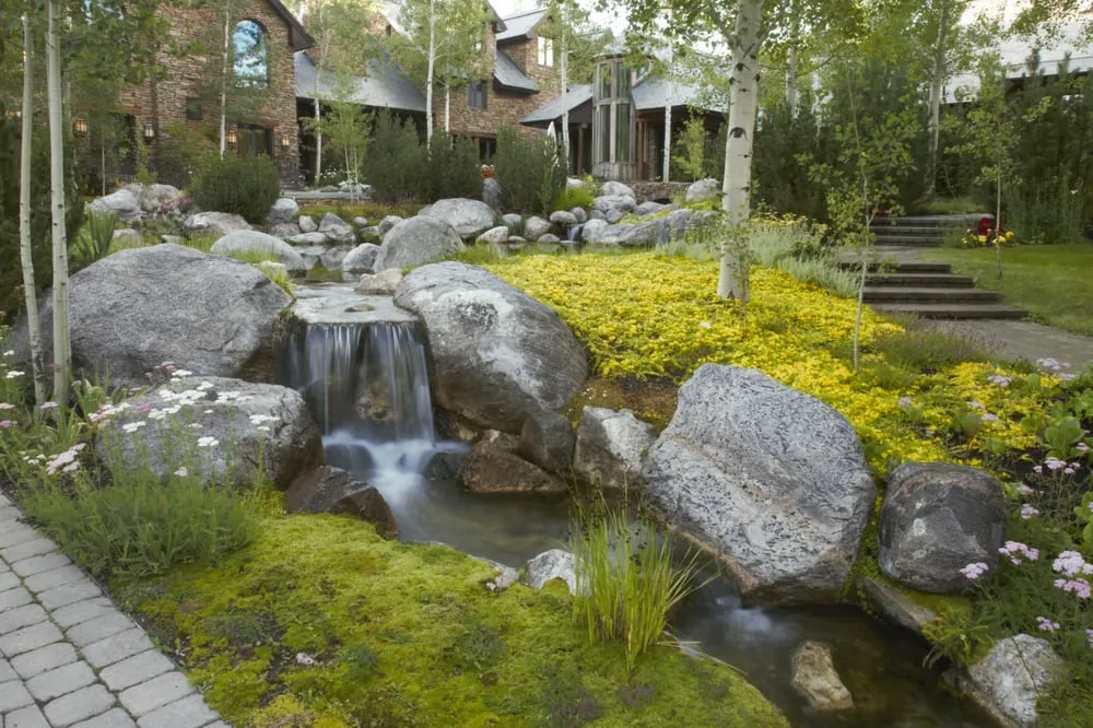 Top-rated outdoor landscaping with custom design in Jackson, WY by Village Gardener