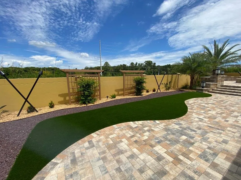 Professional outdoor landscaping in Lady Lake, FL by Village Palms Landscaping