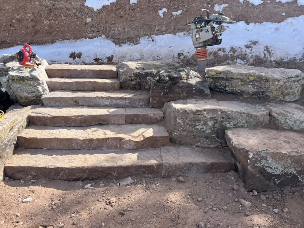 Custom landscape installation in Santa Fe, NM - VIMA Landscape And More