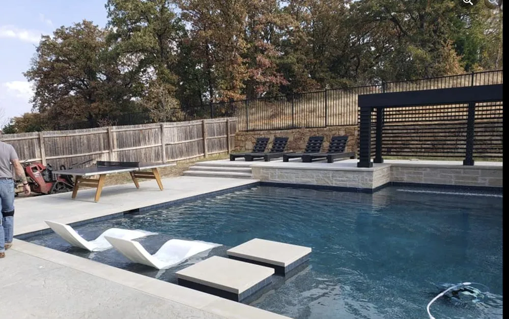 Local landscape design with custom design in Aledo, TX by Vincent Custom Pools