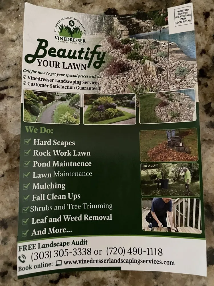 Local lawn care service for beautiful yards across Parker, CO - Vinedresser Landscape Services