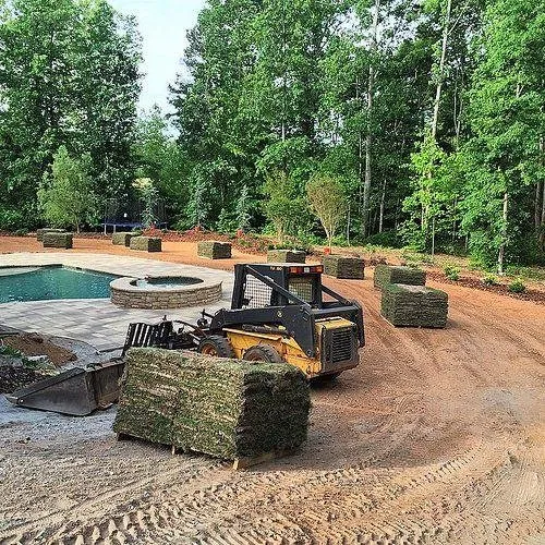 Custom lawn care service with custom design in Dawsonville, GA by Vines Gardening