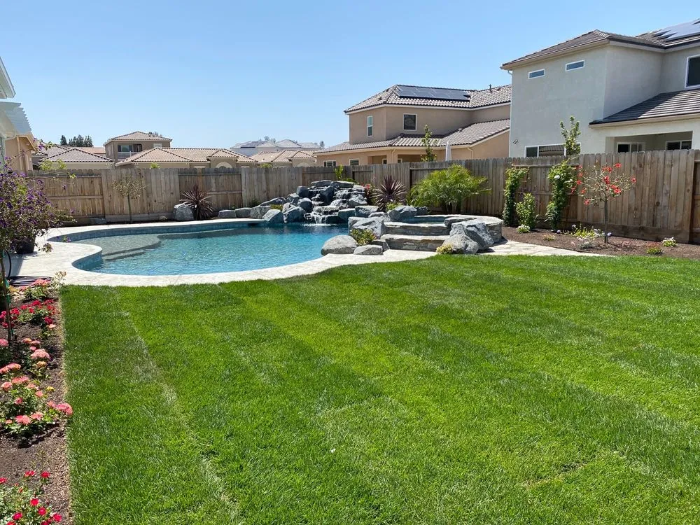 Custom residential landscaping for outdoor upgrades in Clovis, CA by Vineyard Pools
