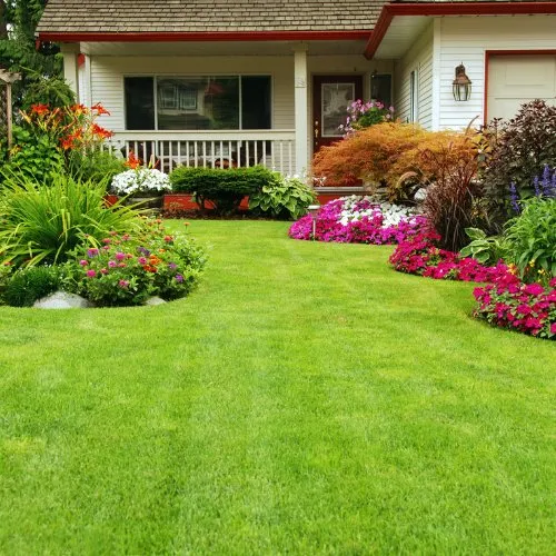 Professional garden landscaping for year-round maintenance in Harrisville, RI by Vintage Lawns