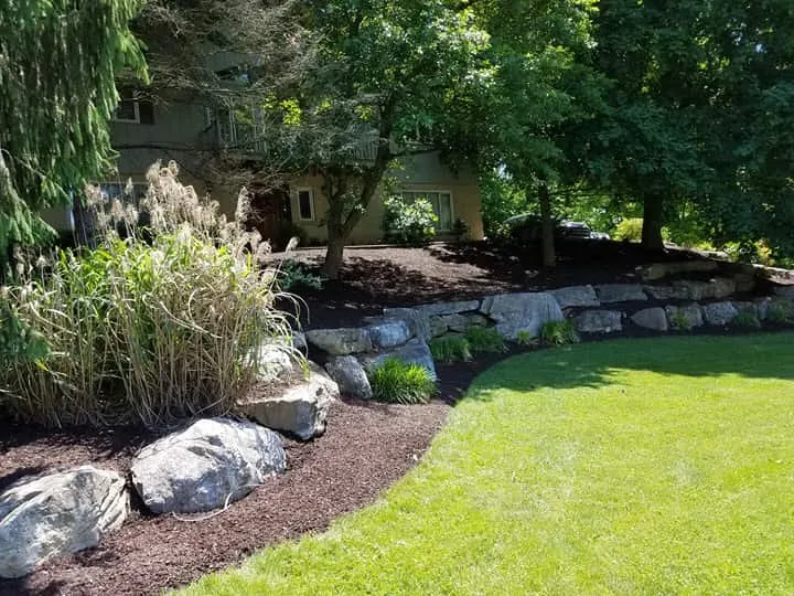 Professional garden landscaping for year-round maintenance in Northampton, PA by Vision Landscaping & Lawncare