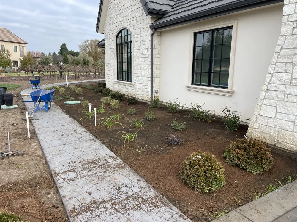 Custom landscape installation in Turlock, CA - Visionary Landscape