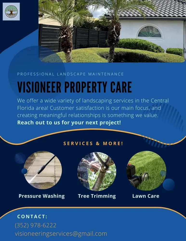 Local yard maintenance for year-round maintenance in Orlando, FL by Visioneer Property Care