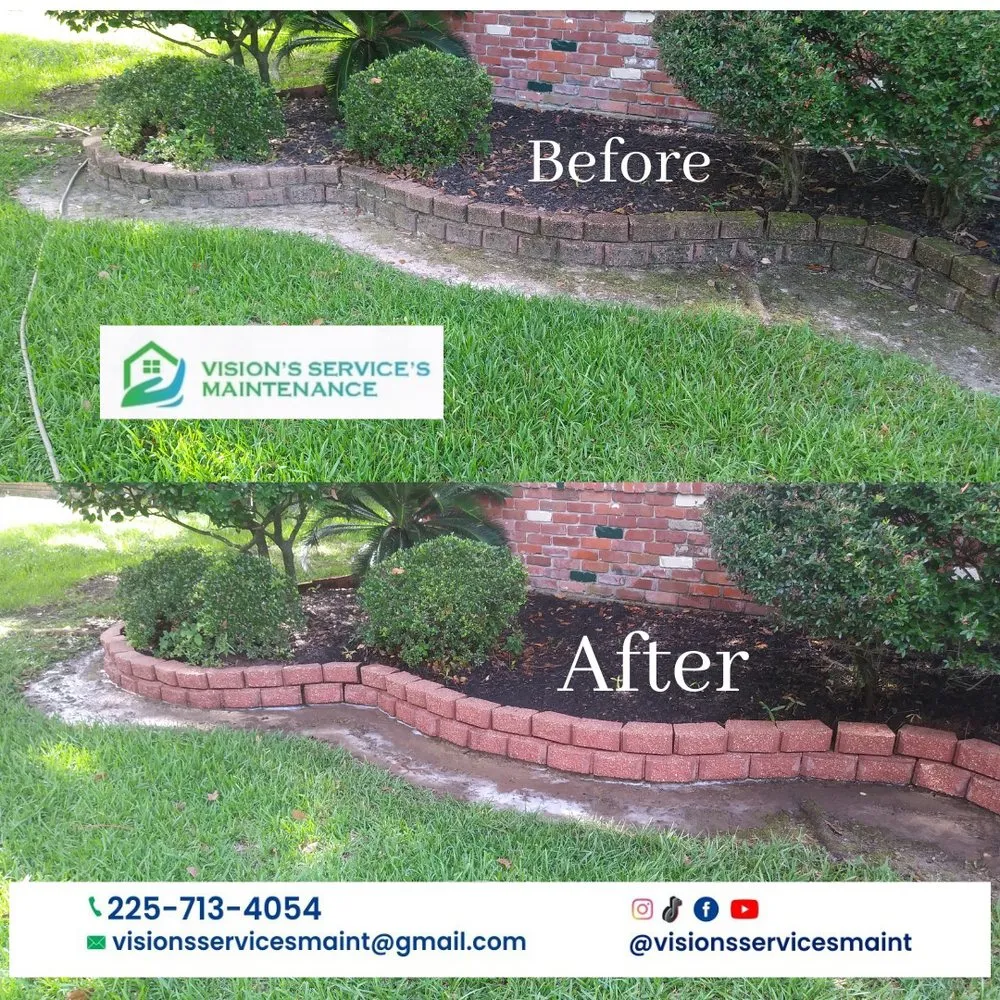 Affordable garden landscaping for homes in Baton Rouge, LA by Visions Services Maintenance