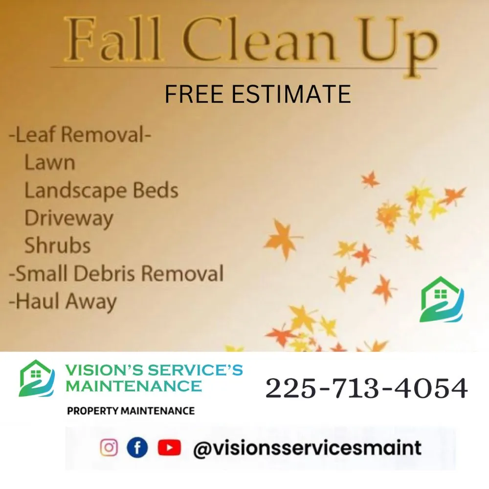 Top-rated yard cleanup service for beautiful yards in Baton Rouge, LA by Visions Services Maintenance