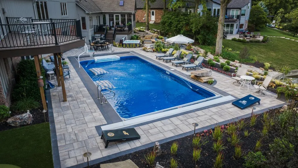 Custom landscape installation in Fishers, IN by Vive Exterior Design