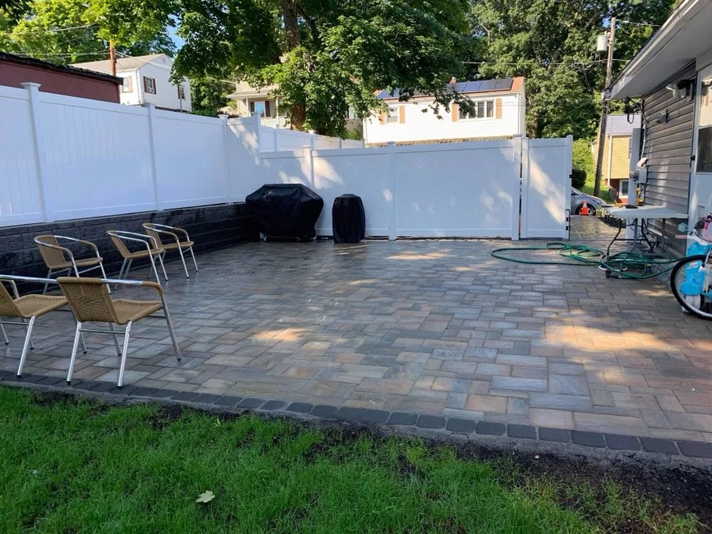 Custom landscape installation for outdoor upgrades in Lynn, MA by Vjr Nolasco's