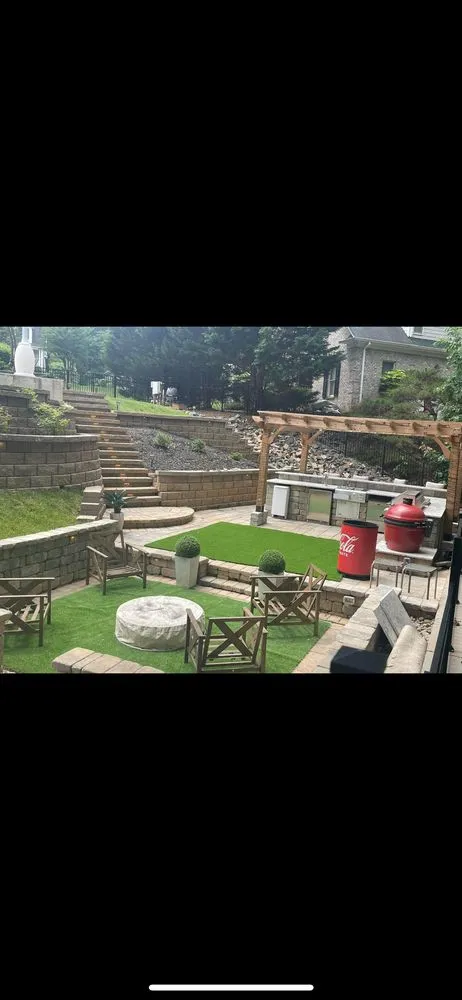 Custom garden landscaping near you in Huntersville, NC by VM Landscape and Stone