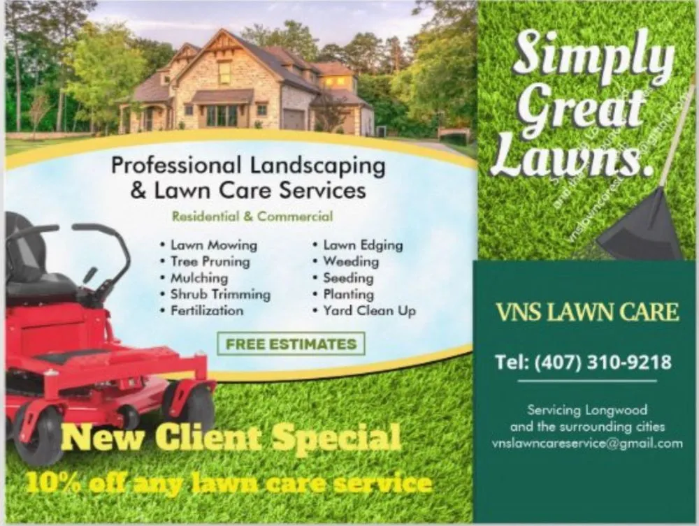 Top-rated lawn care service experts serving Longwood, FL - VNS Lawn Care