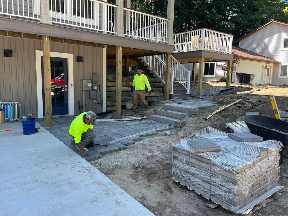 Local landscape installation in Hudsonville, MI by Wabeke Lawn & Snowplowing