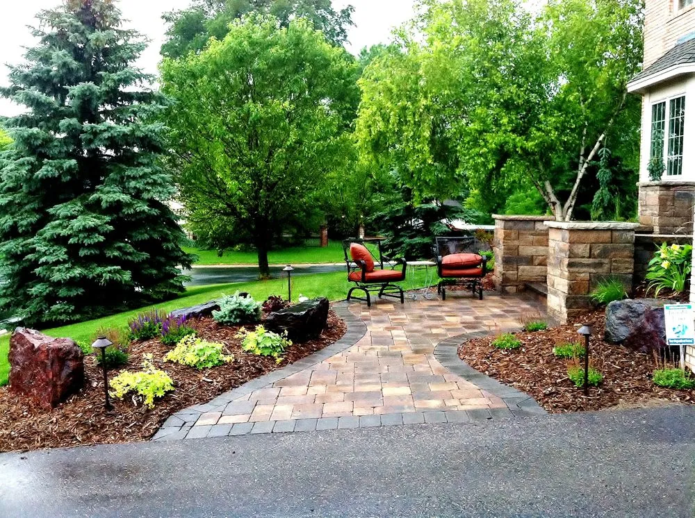 Custom yard cleanup service with custom design in Waconia, MN by Waconia Landscaping
