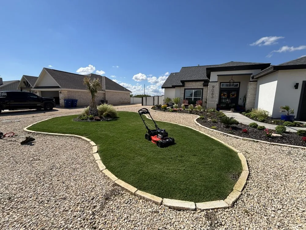 Custom landscape installation for outdoor upgrades in San Angelo, TX by Wadkinscapes