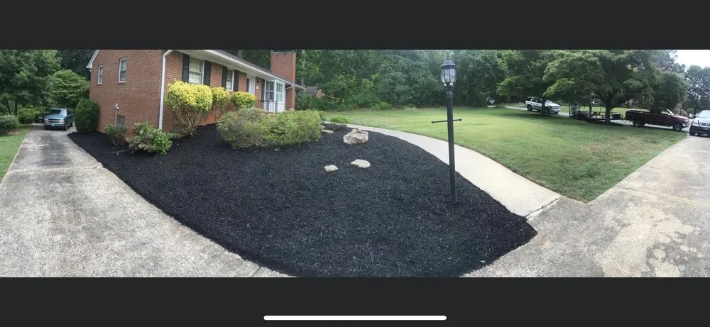 Custom garden landscaping for residential properties in Lexington, NC by Wall's Landscaping Co