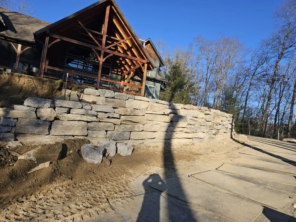 Professional landscape installation in Glenville, NC by Walnut Valley Landscapers