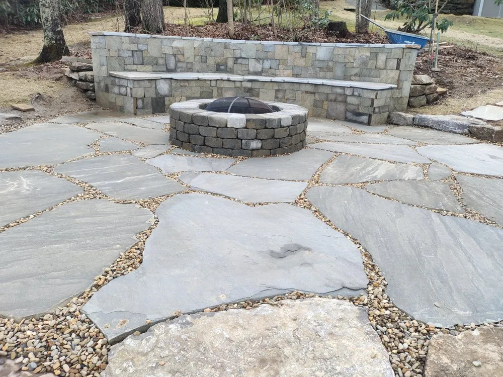 Local landscape installation in Glenville, NC by Walnut Valley Landscapers