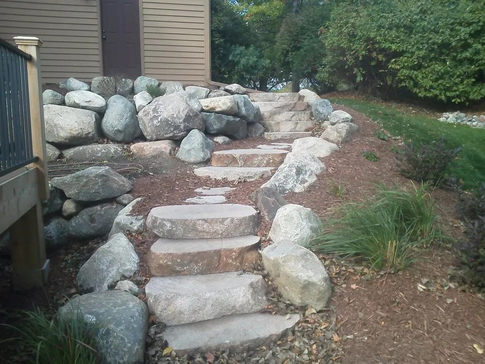 Local garden landscaping for residential properties in West Lakeland Township, MN by Wanvig landscaping
