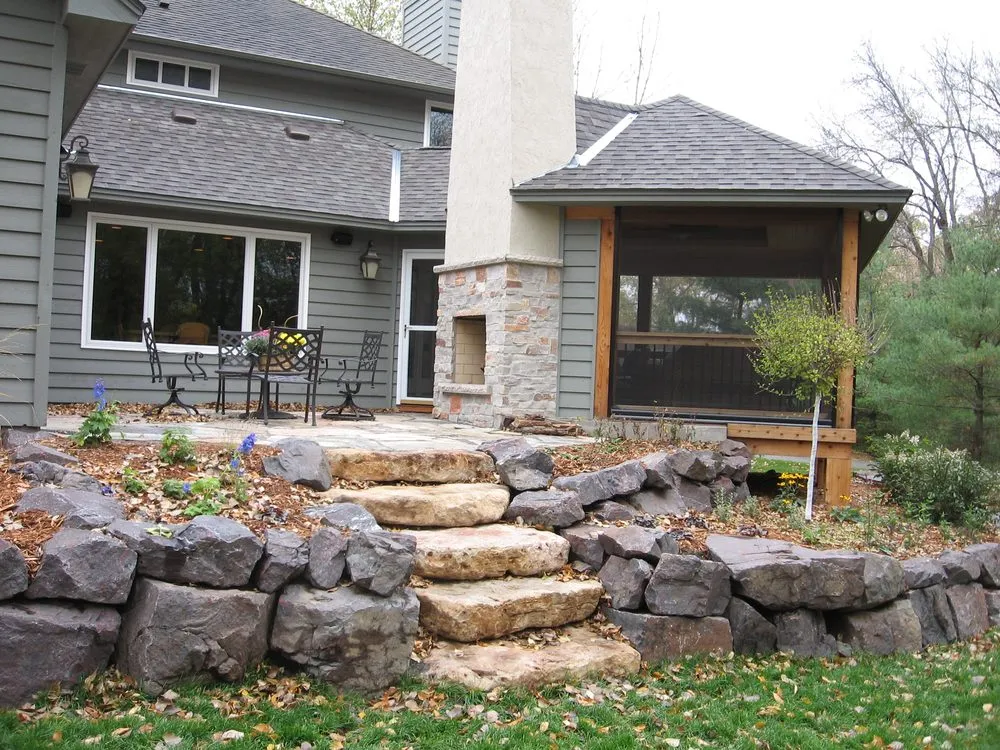 Custom landscape installation in West Lakeland Township, MN by Wanvig landscaping