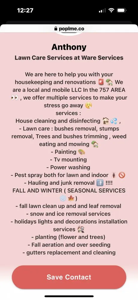 Local lawn mowing service in Newport News, VA - Ware services