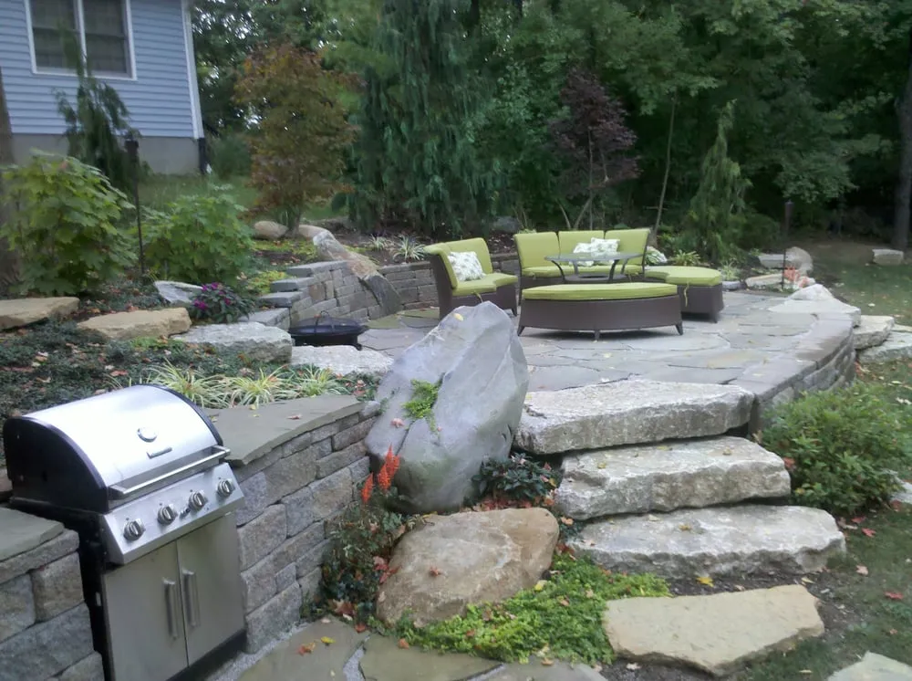 Trusted lawn mowing service with custom design in Milford, OH by Warrens Landscaping