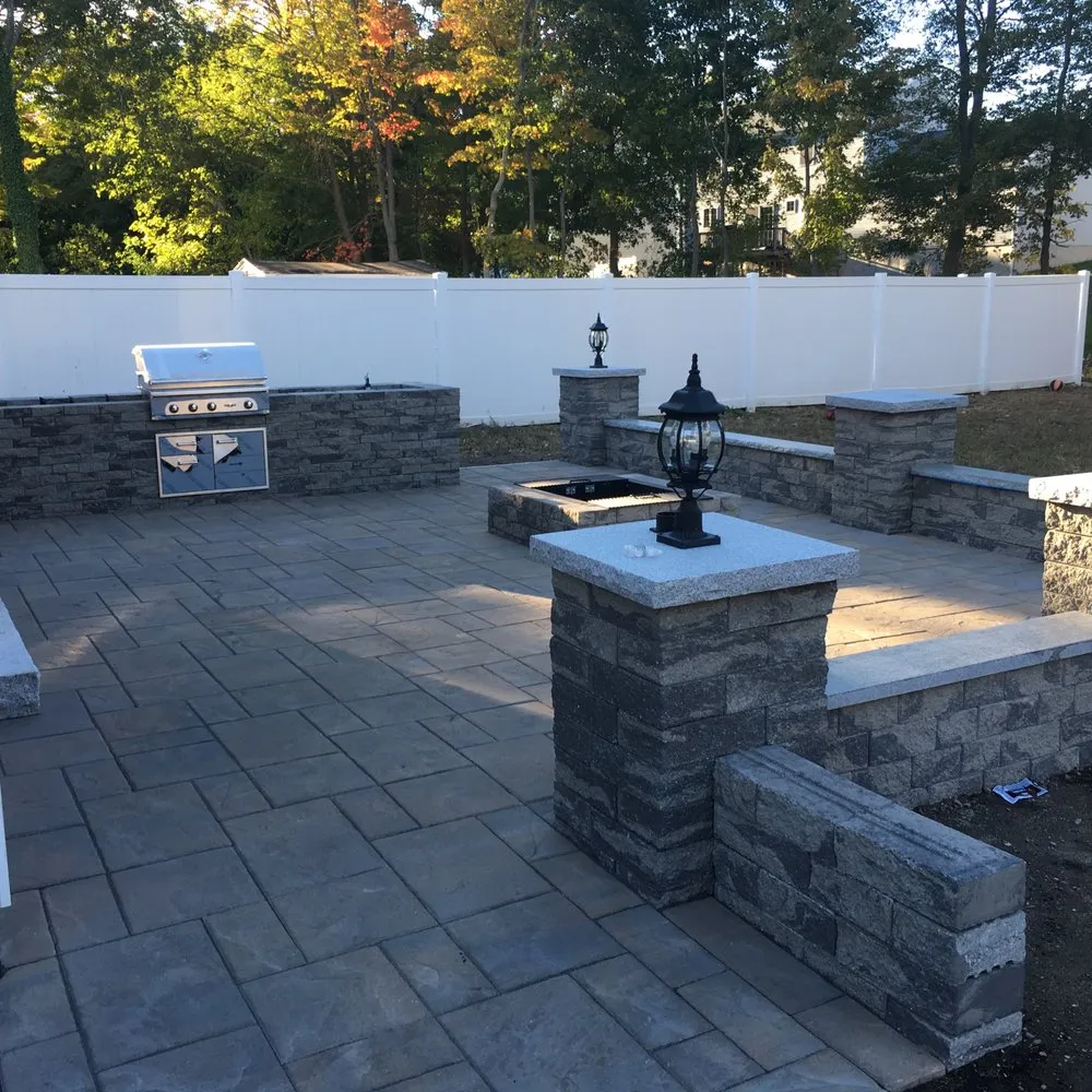 Top-rated lawn mowing service with custom design in East Bridgewater, MA by Washington Landscaping