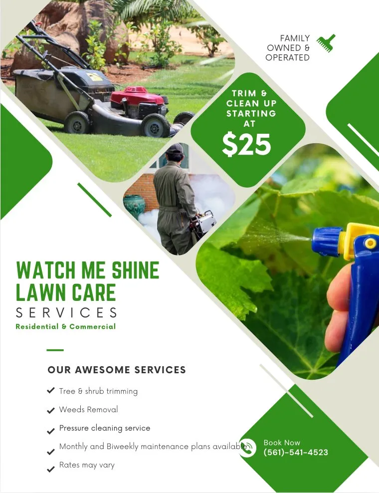 Affordable residential landscaping in Wellington, FL by Watch Me Shine