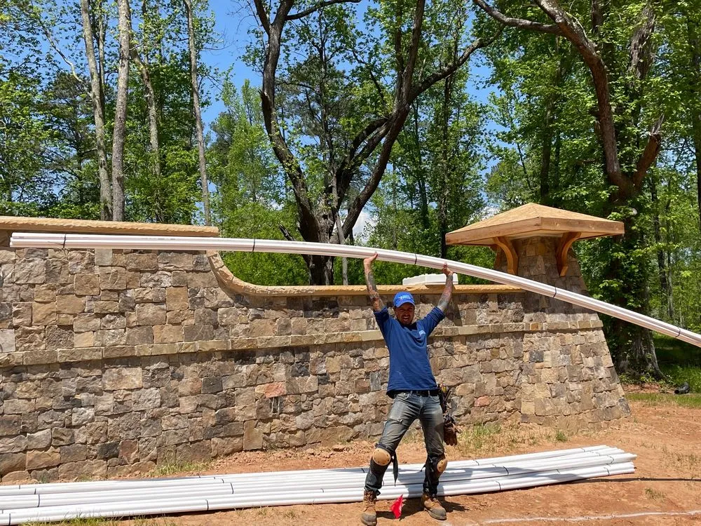 Custom garden landscaping in Wake Forest, NC by Water Works Unlimited