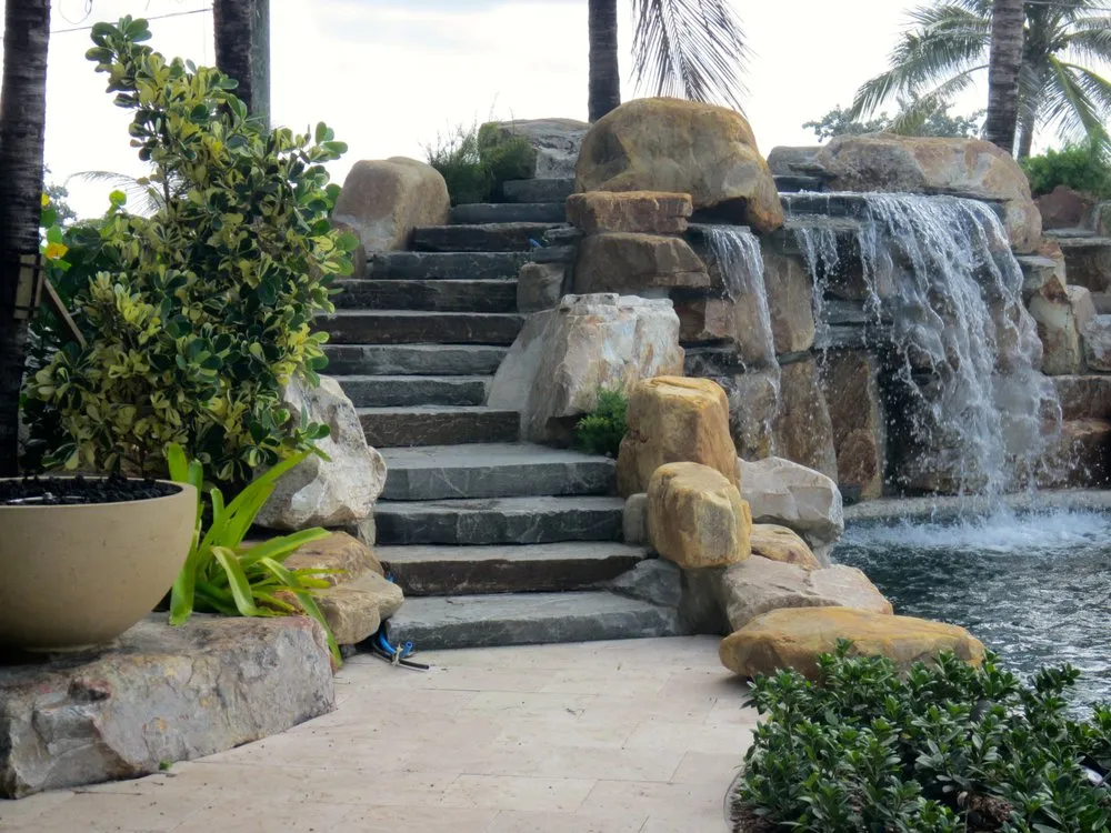 Custom outdoor landscaping experts serving Fort Lauderdale, FL - Waterfalls Fountains & Gardens