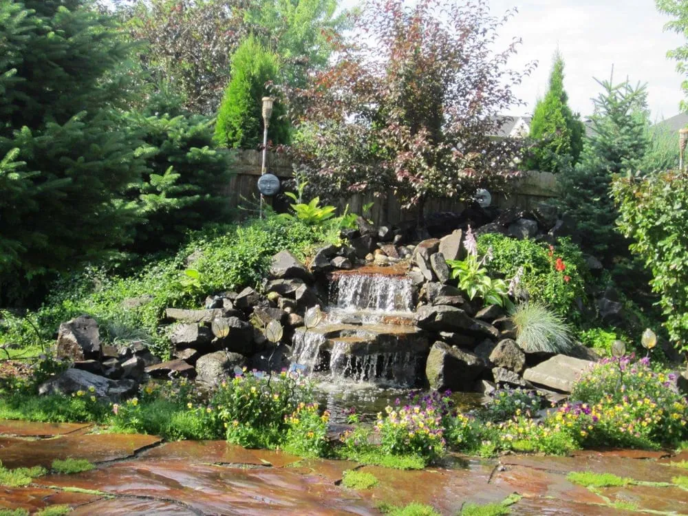 Custom outdoor landscaping for beautiful yards across Rathdrum, ID - Waterfalls Northwest