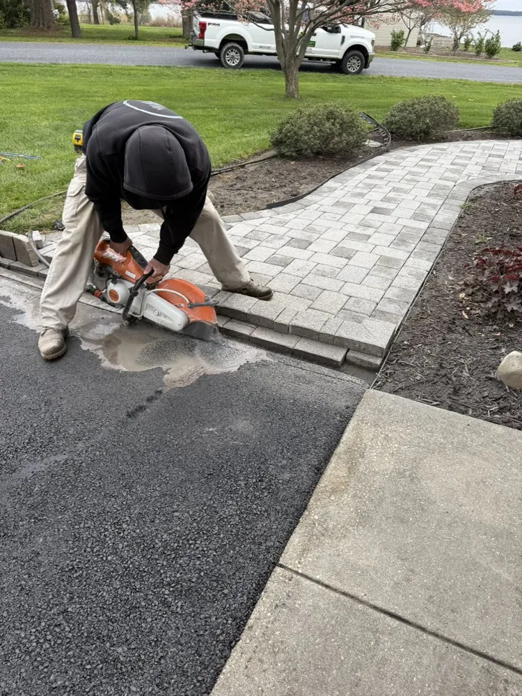 Custom outdoor landscaping in Chester, MD - Waterfront Lawn & Landscape