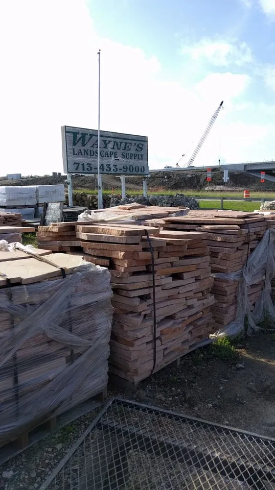 Custom outdoor landscaping for homes in Houston, TX by Wayne's Landscape Supply