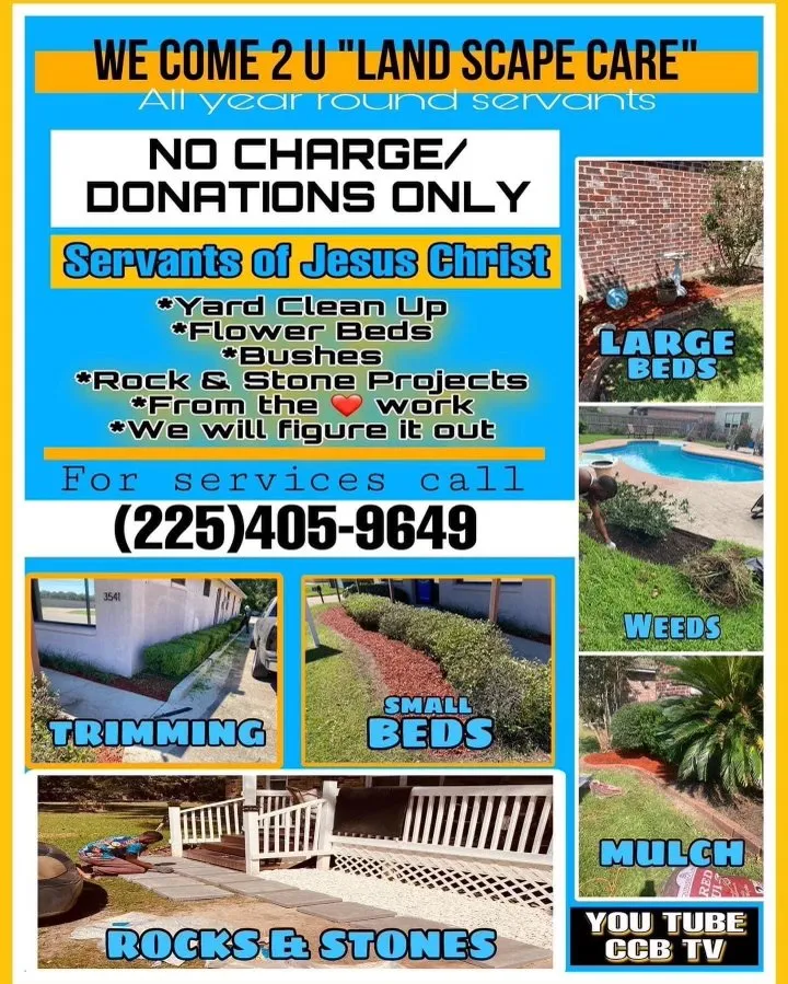 Affordable landscaping services in Baton Rouge, LA by We Come 2 U Landscape Care