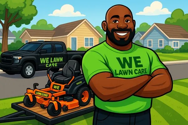 WE Lawn Care Logo