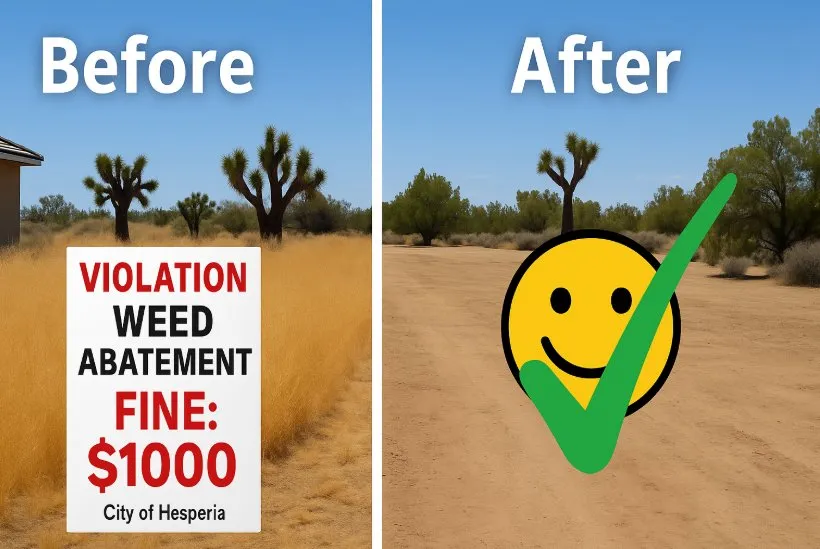 Top-rated residential landscaping in Hesperia, CA - Weed Abatement Service