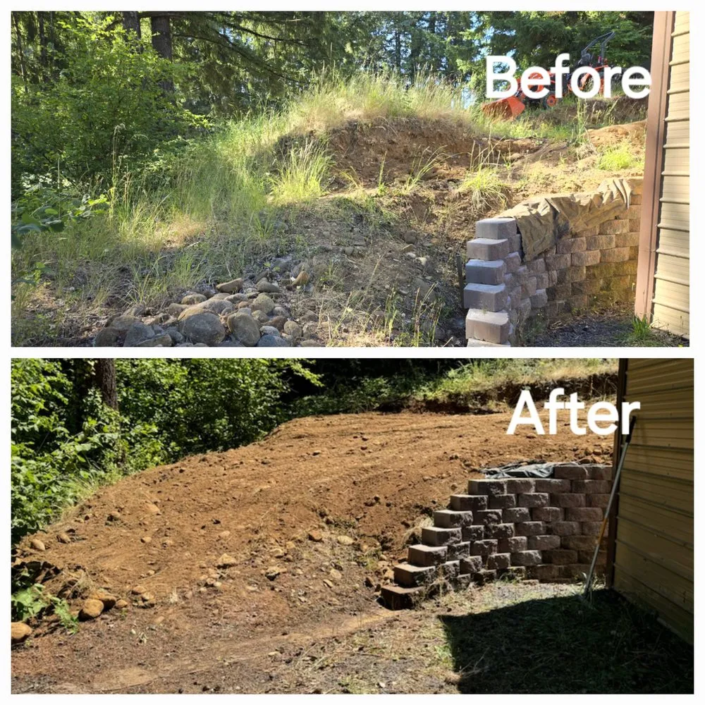 Custom residential landscaping in Lebanon, OR by Wesley's Tractor Service