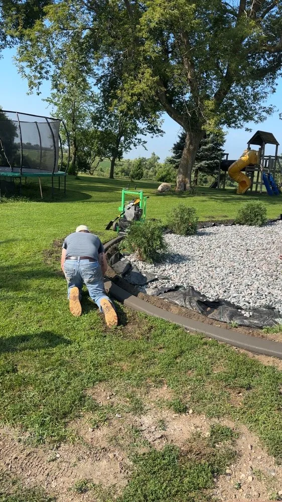 Custom landscape design in Barrett, MN - West Central Decorative Curbing