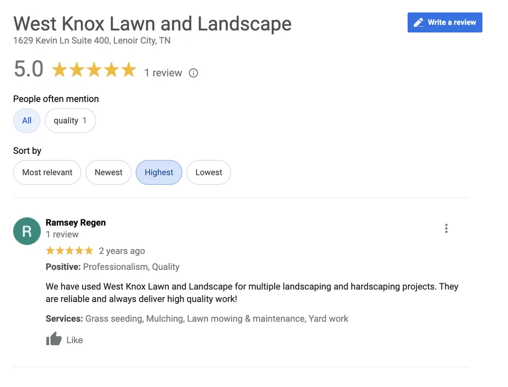 Local yard maintenance experts serving Lenoir City, TN - West Knox Lawn And Landscape