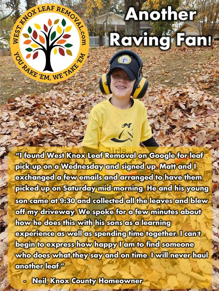 Affordable yard cleanup service experts serving Knoxville, TN - West Knox Leaf Removal