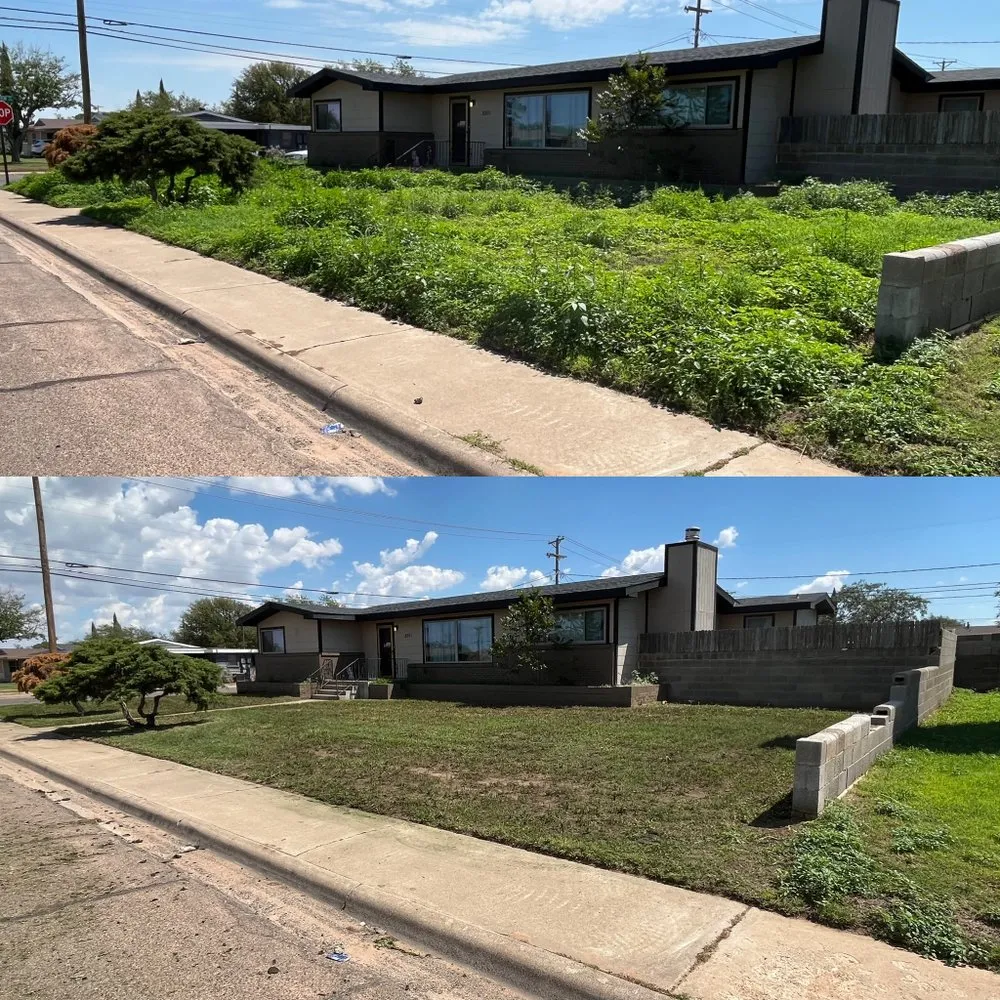Custom yard cleanup service for residential properties in Odessa, TX by West Tex Lawn Maintenance