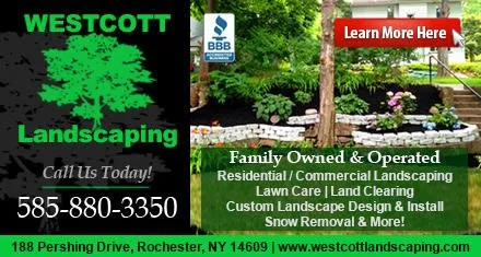 Custom lawn mowing service in Webster, NY by Westcott Improvements