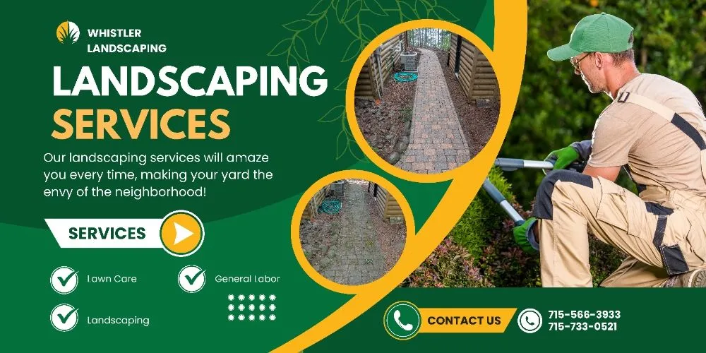 Custom landscape design for year-round maintenance in Webster, WI by Whistler Landscaping