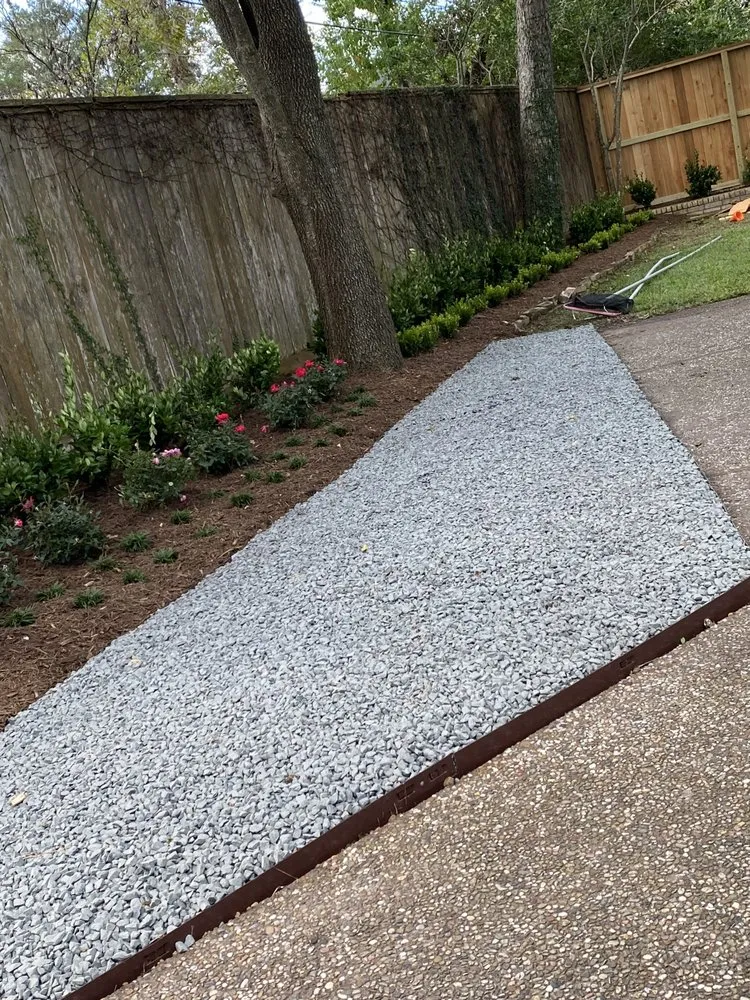 Local landscape installation for homes in Houston, TX by Whit love Lawn Care Service