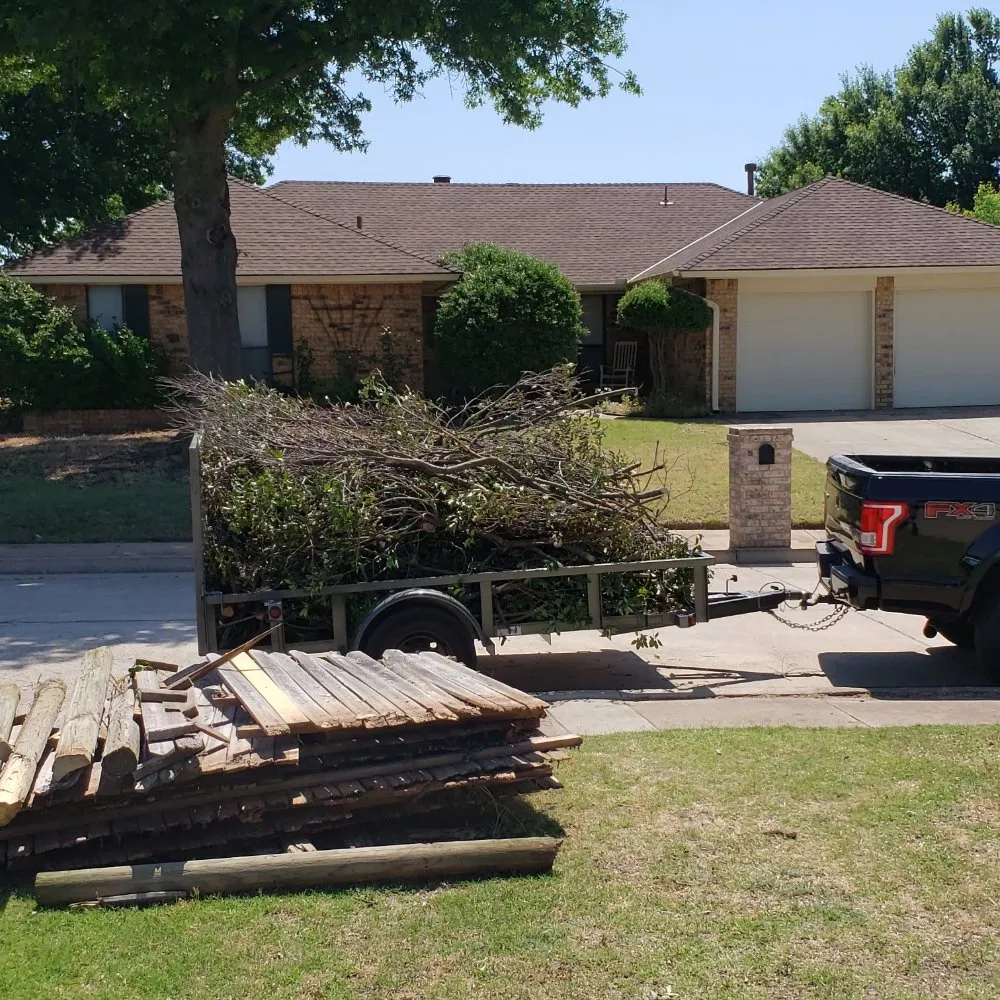 Local landscape installation for outdoor upgrades in Mustang, OK by White Eagle Lawn Solutions and Trash Removal