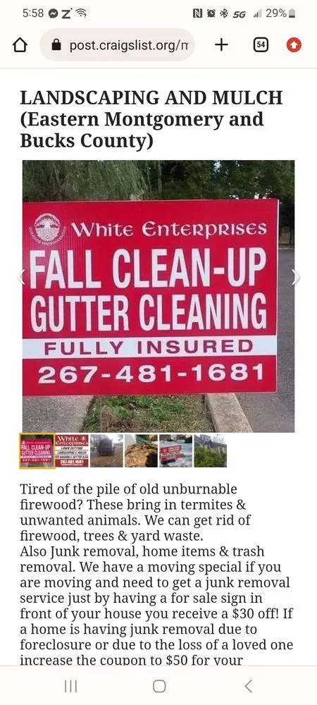 Professional yard maintenance in Hatboro, PA by White Enterprises Outdoor Improvements