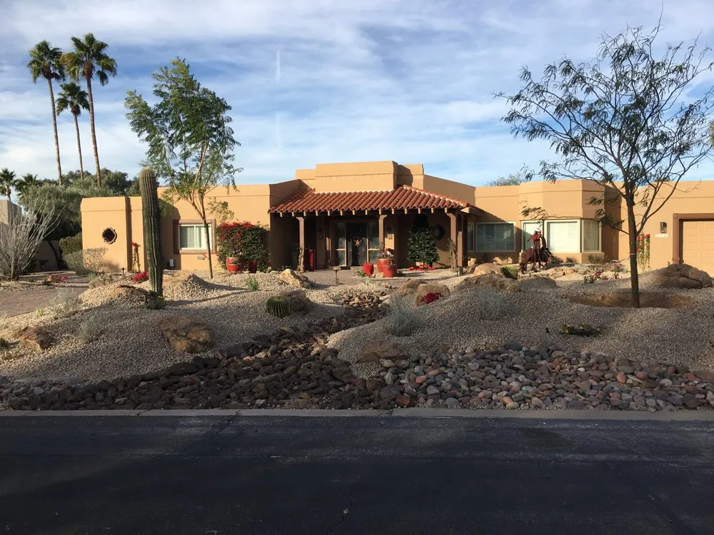 Affordable landscape installation for beautiful yards in Scottsdale, AZ by White Feather Landscaping