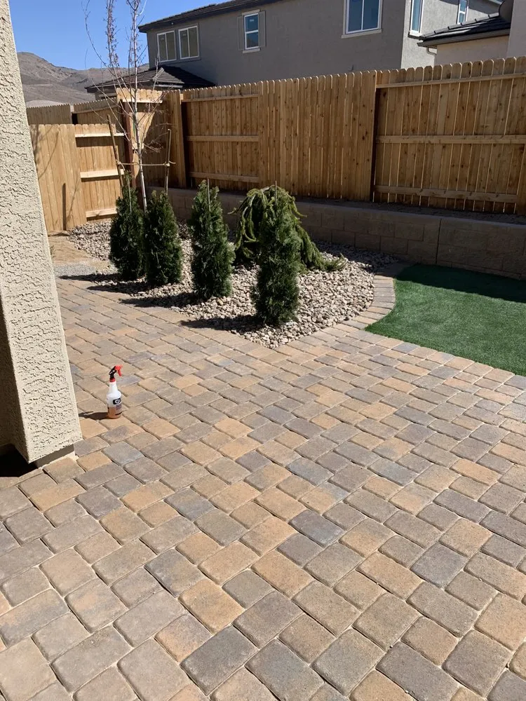 Professional residential landscaping with custom design in Spanish Springs, NV by White Hawk Construction