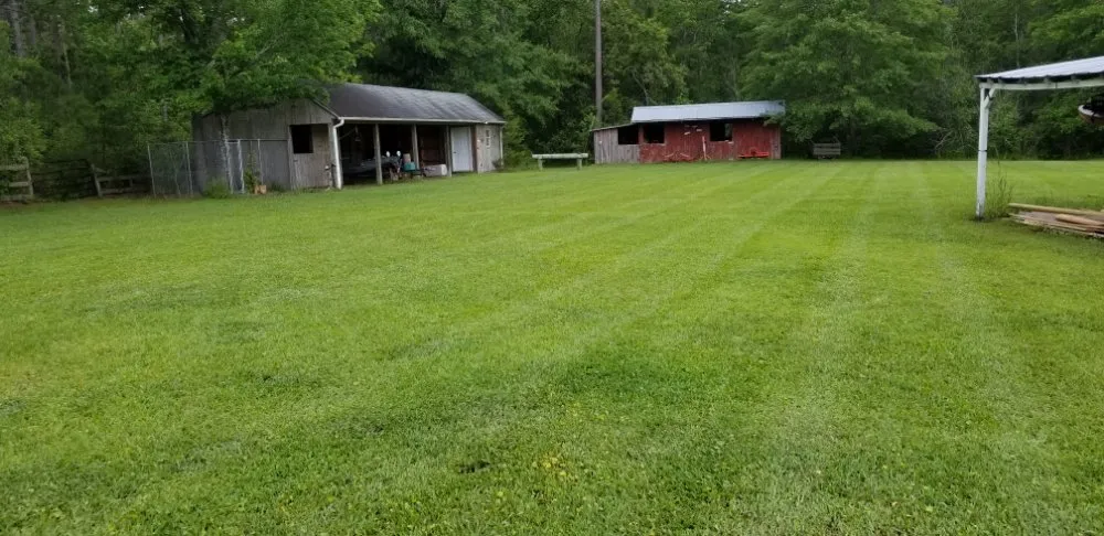 Custom lawn mowing service for residential properties in Hubert, NC by White Oak Lawn Care